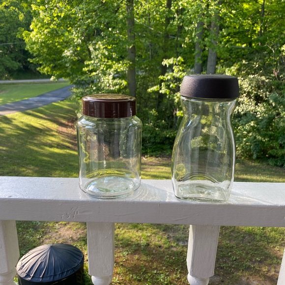 Other - Coffee Glass Jar Bundle With Lids (2) For Storage Arts & Crafts
